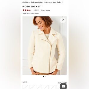 Talbots Moto Jacket Size 4